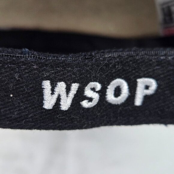 World Series of Poker "Player" Ball Cap Bottle Opened in Cap Black Red White NWT - Picture 9 of 14